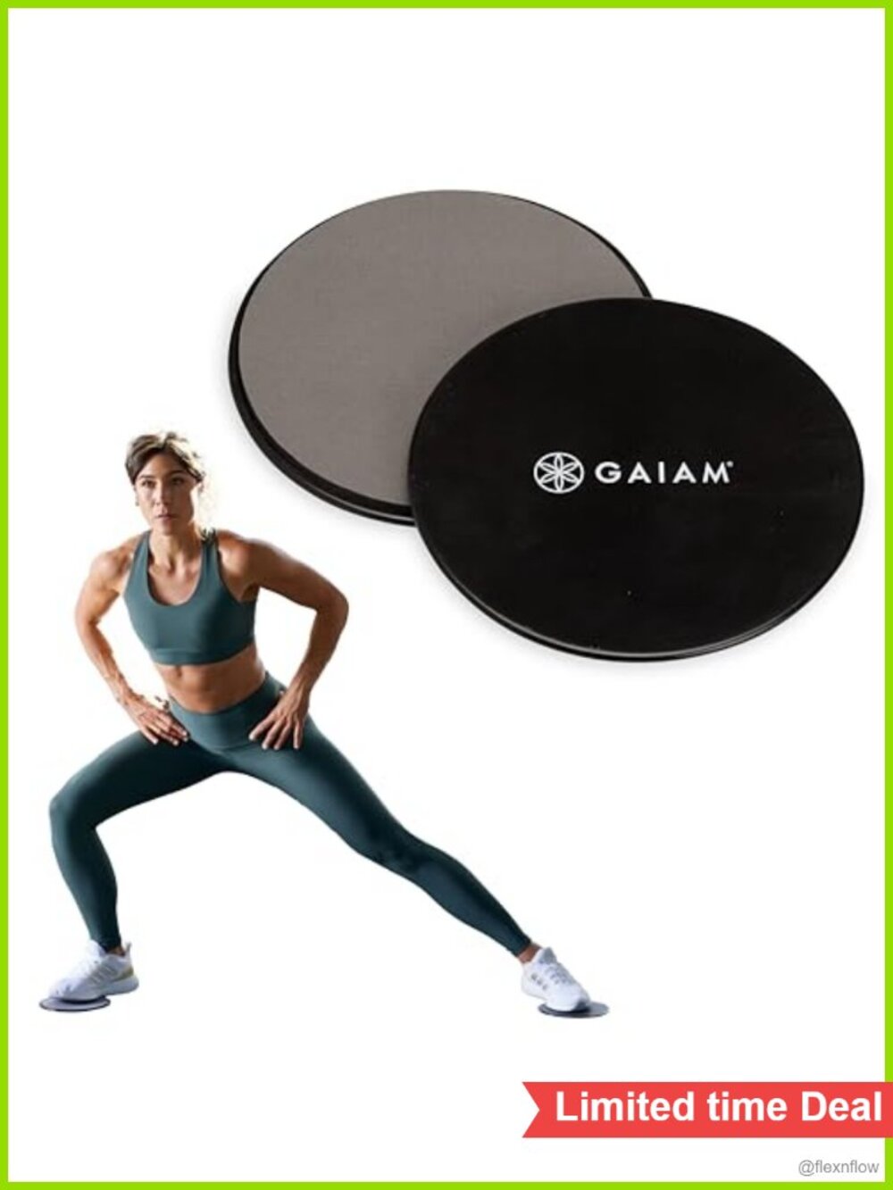 Gaiam Core Sliding Discs Dual-Sided Workout Sliders for Carpet & Hardwood Floor